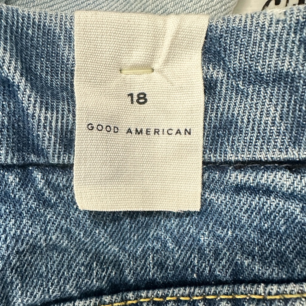 Good American Style GB999TFT Good Boy Jeans Size 18 Inseam 32 Blue941 NWT - Picture 8 of 10